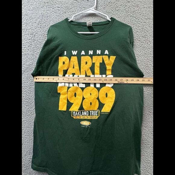 Shirt L Green I Wanna Party Like It’s 1989 Smack Apparel cotton - Picture 6 of 11